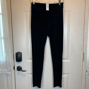LOFT Velvet MT Black Leggings NWT Pull-On # 760230